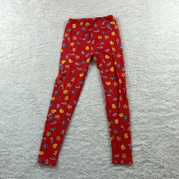 Lularoe one size leggings - lot of 4 Tractors, hearts, beach - Picture 2 of 5